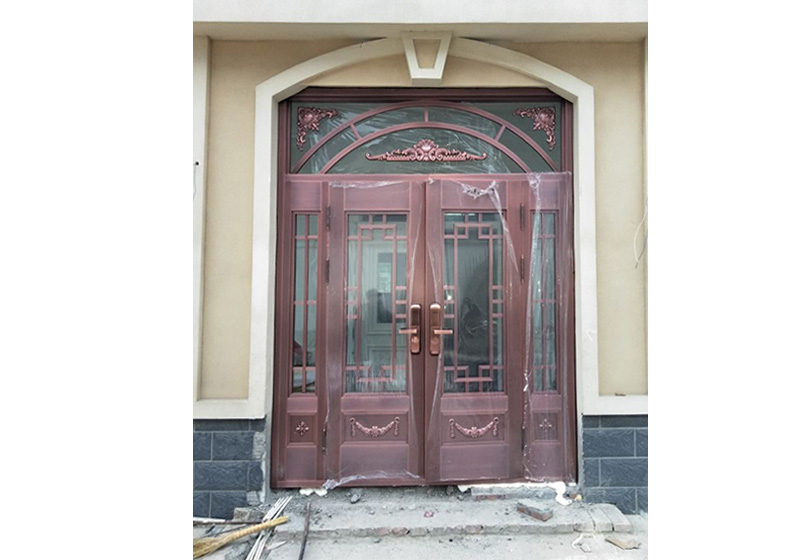 长清铜门安装案例